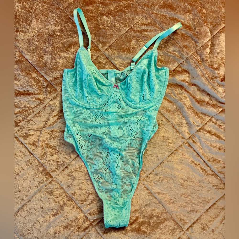 NWT Victoria's Secret Teal Lace Lingerie